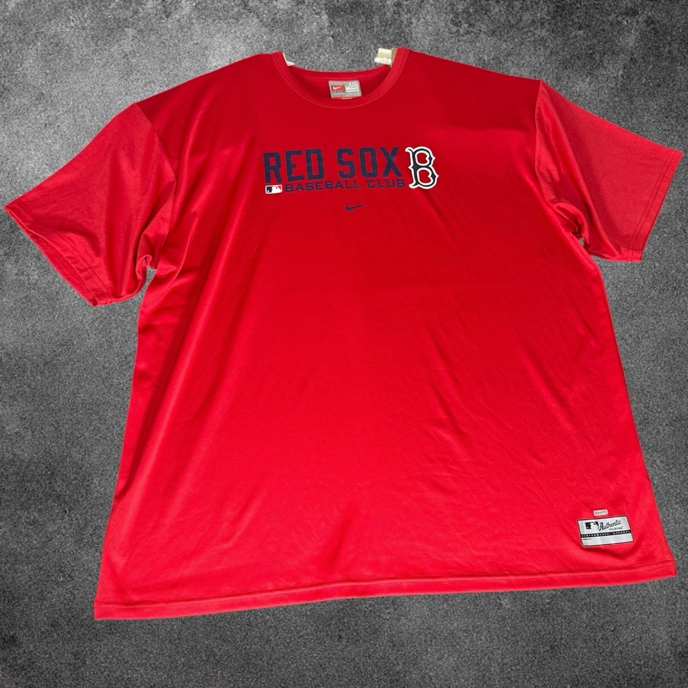 Nike Boston Red Sox MLB Baseball Men's T-Shirt Dri-Fit Short Sleeve Red Size XXL - Picture 2 of 8